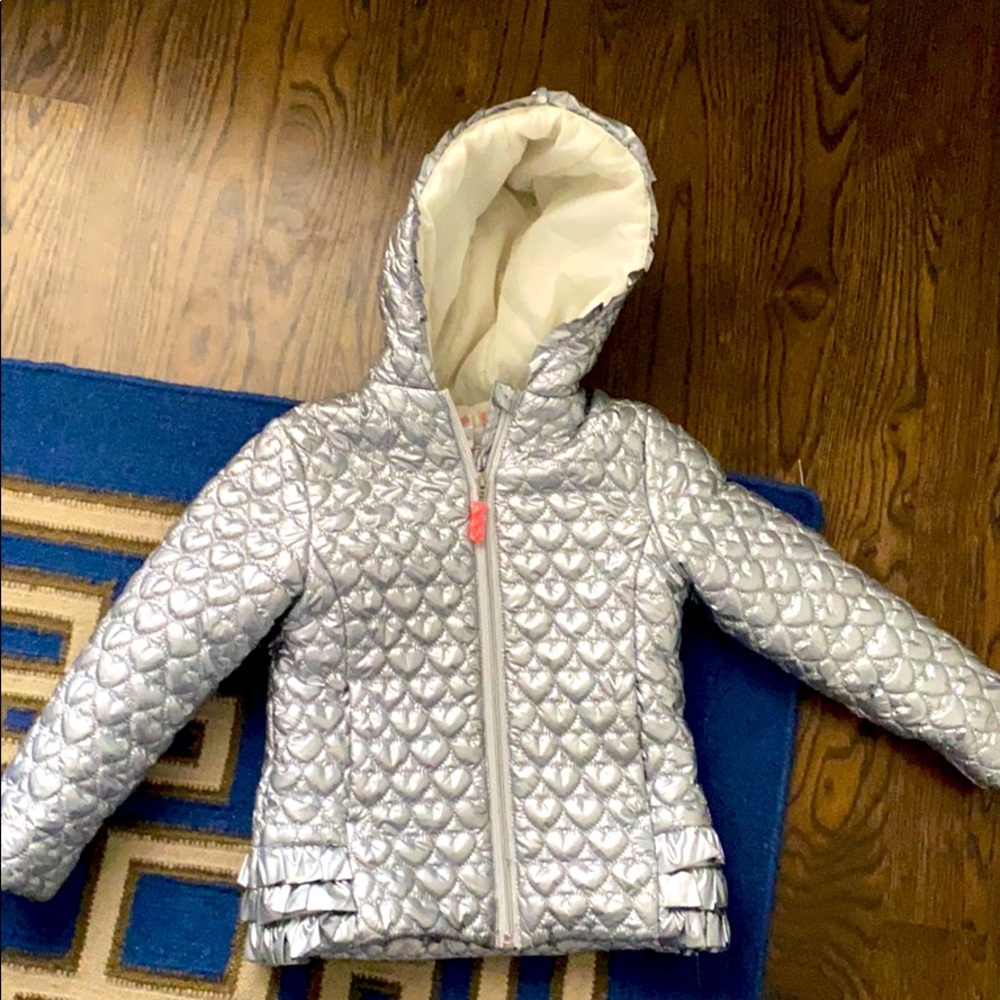 Billieblush girls metallic silver jacket, size 6